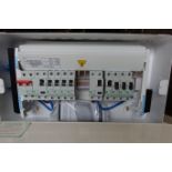 4 x SCHNEIDER EZ9ER6RMRE 6 + 6 Way Split Load Populated Metal Consumer Units C/W 1 x 100A Switch + 2