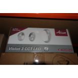 12 x ANSELL AVILED/CCT/SG 17W LED Round Bulkheads Vision 3 CCT IP65 Silver Grey