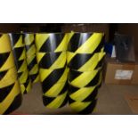 105 x Rolls of Yellow and Black Stripped Tape