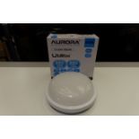 20 x AURORA ENBH108/40 8W LED Round Bulkhead 4000K IP65 White Finish