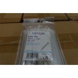 150 x Packs of Vimark IM1224NU Cable Ties 200mm x 3.6mm 100 Per Pack Neutral