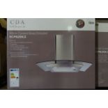 1 x CDA ECP62SS Curved Glass Cooker Hood Stainless Steel 600mm