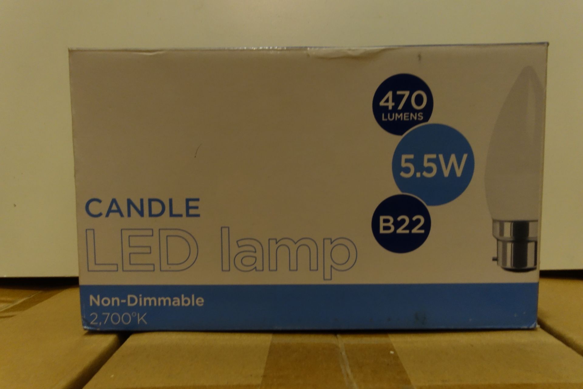 150 x LED Lamp NLLED/5.5/CAND/88=27/B22 5.5W LED Candle Lamps B22 Fitting