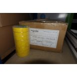 192 x Rolls of SCHNEIDER 242011 Yellow PVC INS Tape 19mm x 33mm