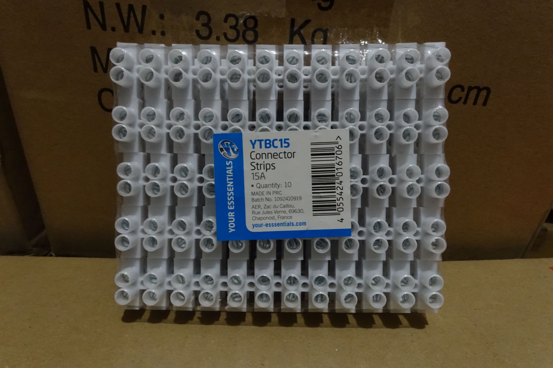 400 x Your Essentials YTBC15 15Amp Connector Strips White