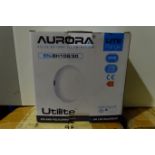 20 x AURORA BH108/30 8W LED Round Bulkheads IP65 3000K White Finish