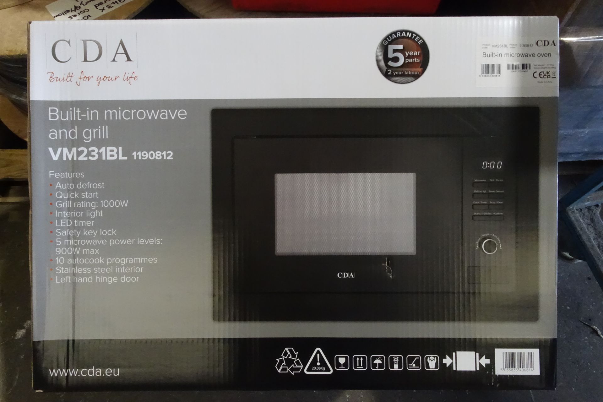 1 x CDA VM231BL Black Microwave and Grill