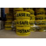 240 x Rolls of Please Keep Your Distance Floor Tape