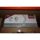 12 x ANSELL AVILED/CCT/SG 17W LED Round Bulkheads Vision 3 CCT IP65 Silver Grey