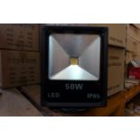 8 x HILCLARE AFS50LED40 50W LED Floodlight's IP65 Black Finish