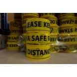 240 x Rolls of Please Keep Your Distance Floor Tape