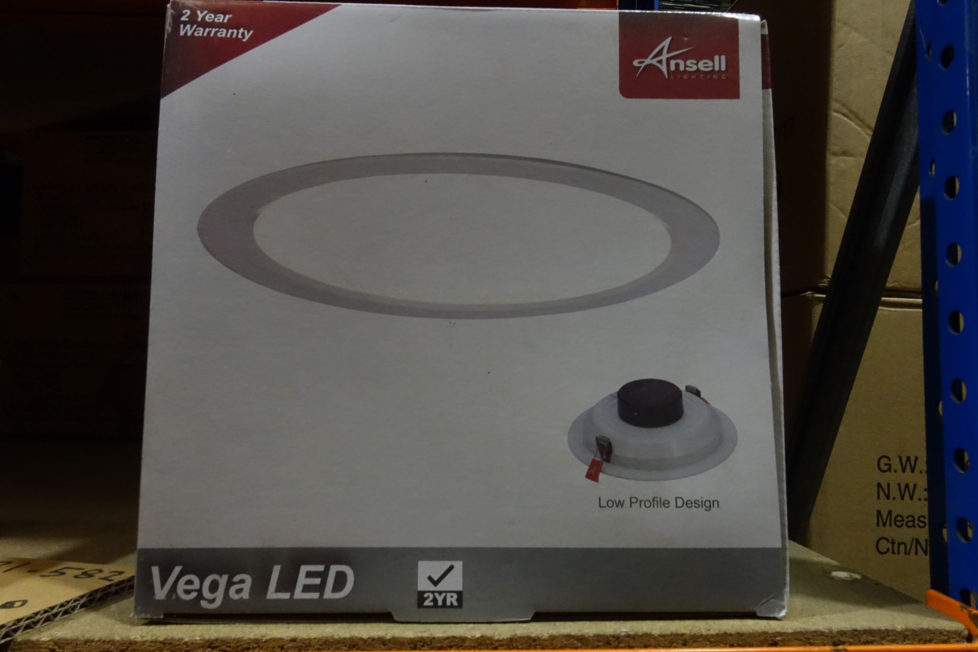 40 x ANSELL AVEGLED/1/WW 18W LED Vega Downlights White Finish