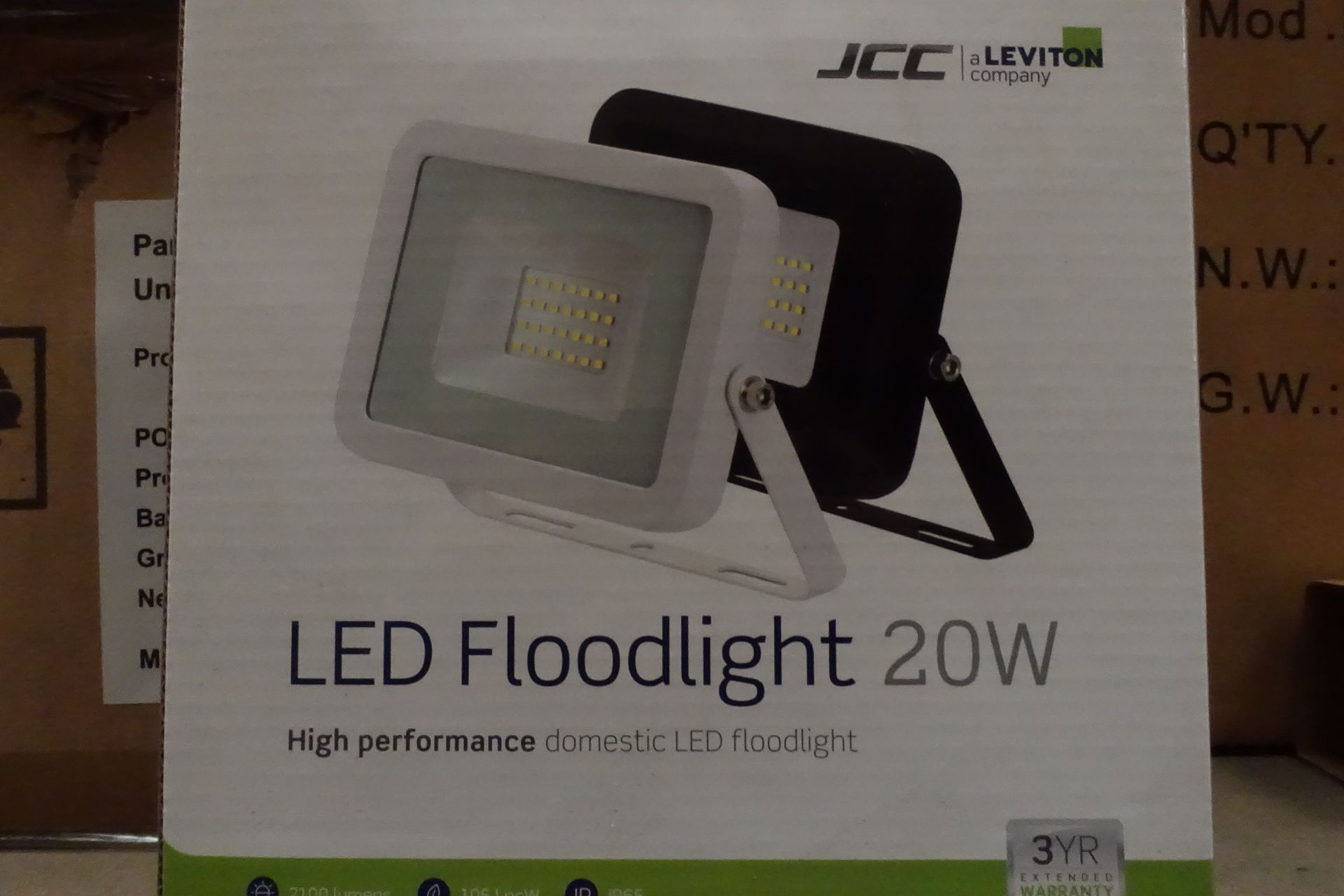 20 x AVENGE AGFLM20W 20W LED Floodlights 4000K White Finish