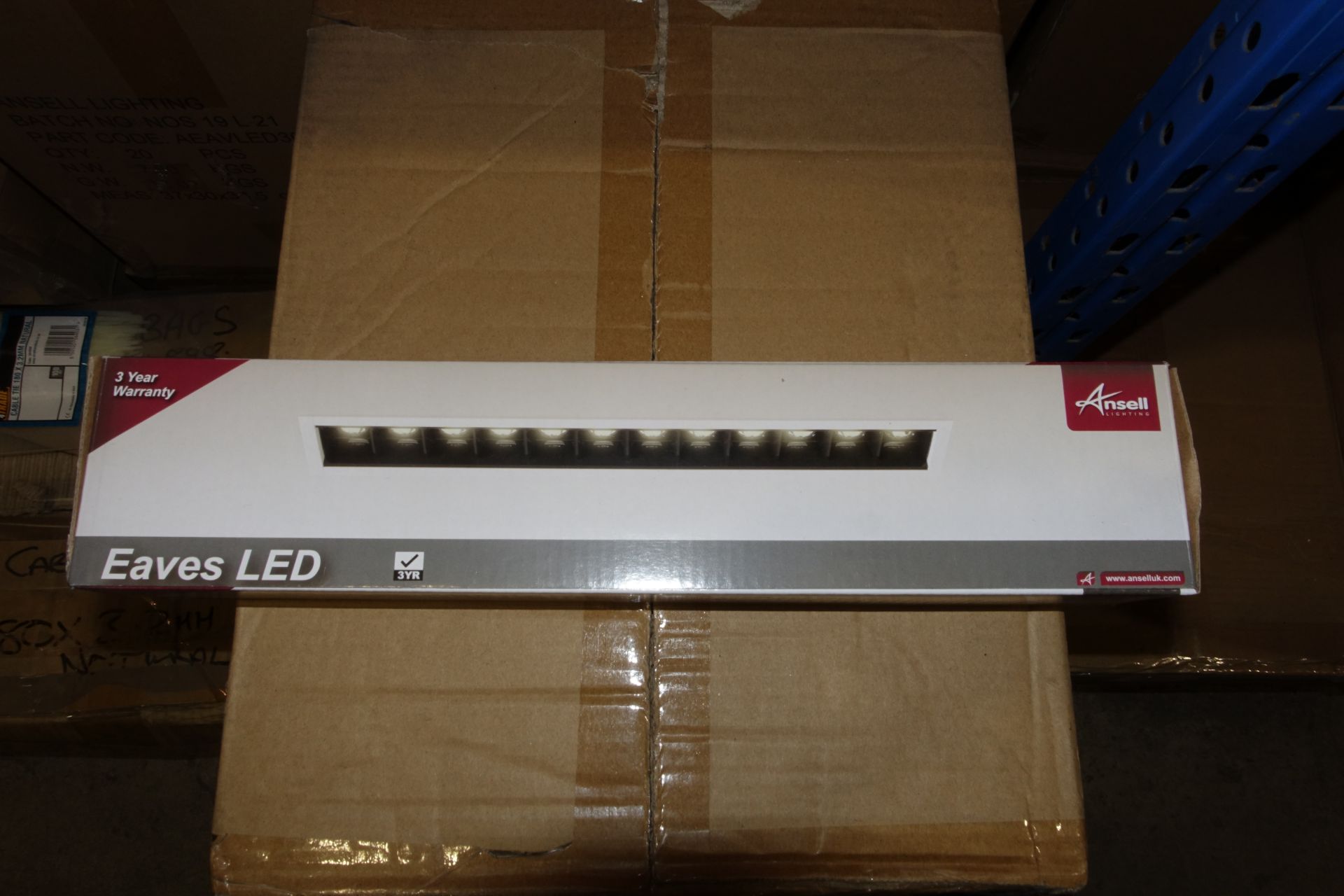 20 x ANSELL AEAVLED300/WB/WW 10W LED EAVES Recessed Linears 3000mm 3000K