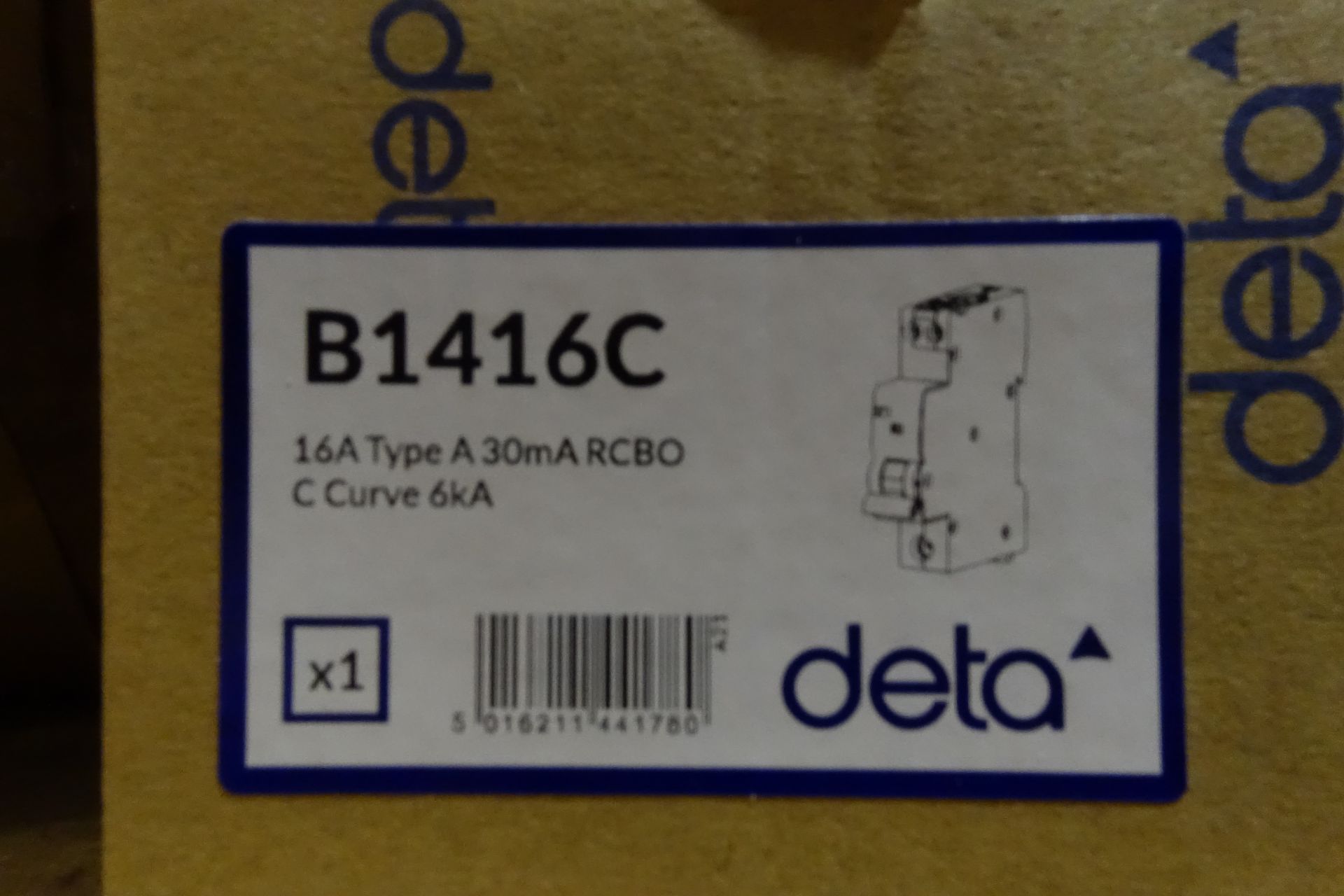 30 x DETA B1416C 16Amp Type A RCBO's 6kA C Curve.
