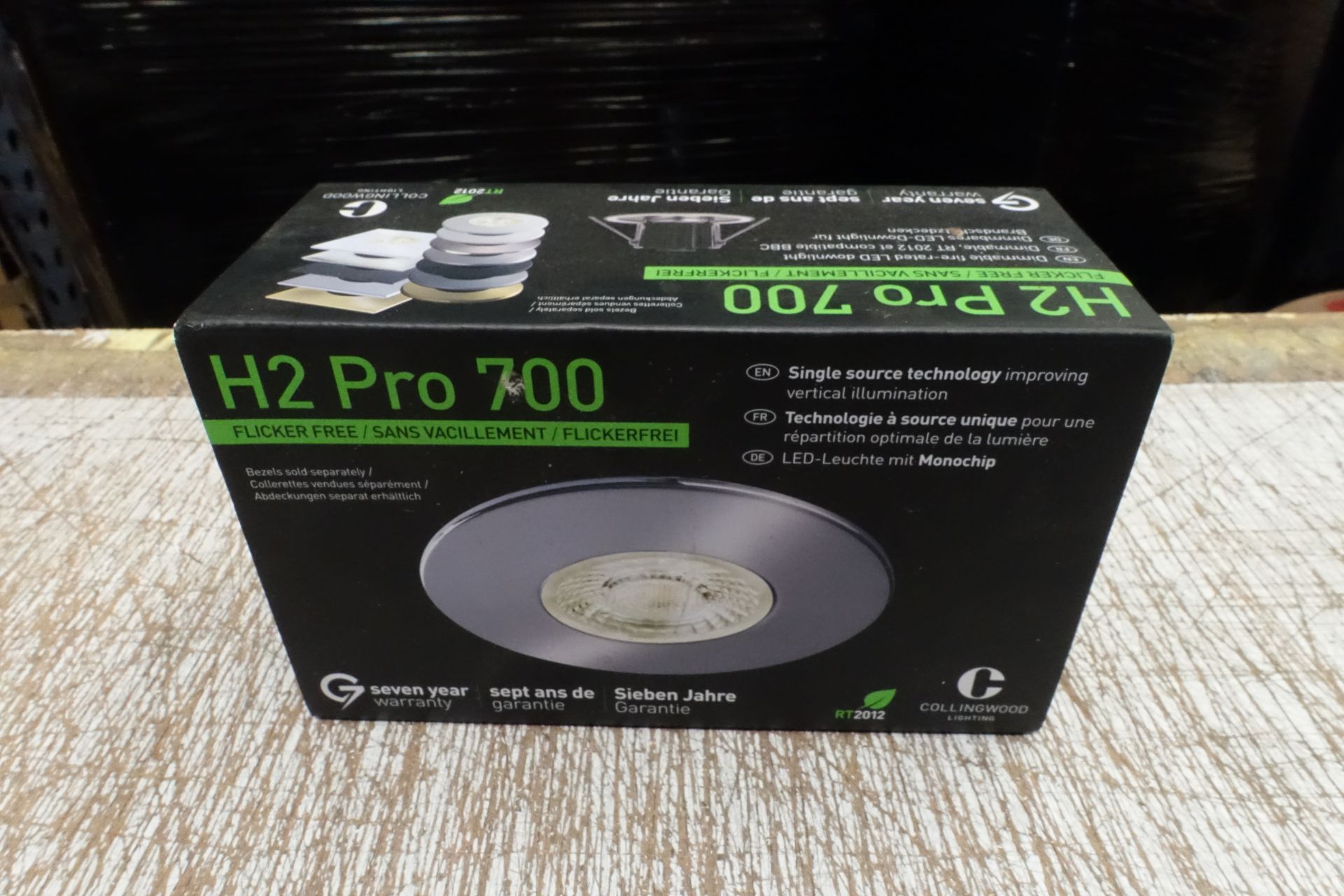 20 x COLLINGWOOD H2 Pro 700 AF1619QD IP65 4000K Dimmable LED Down Light Matt White Bezel