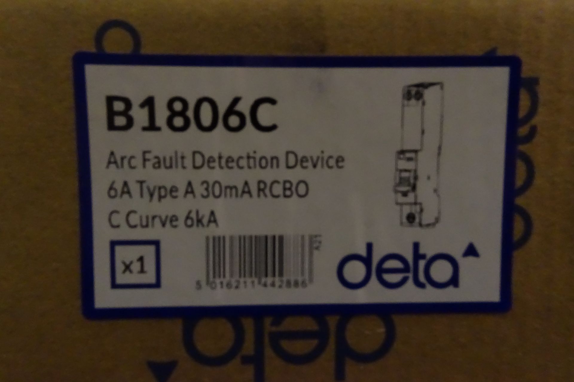 20 x DETA B1806C ARC Fault Detection Device 6A Type A 30mA RCBO's C Curve 6kA