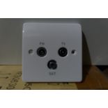 150 x MK K3553RPWHi TV/FM + Satellite 1 Gang Sockets White