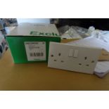 50 X Schneider GSKTSW2G2 13A 2g SP Swithched Socket White