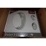 12 x ANSELL AVILED/CCT/S/M3 Vision 3 Round Emergency Bulkheads 19W LED Silver Grey Finish