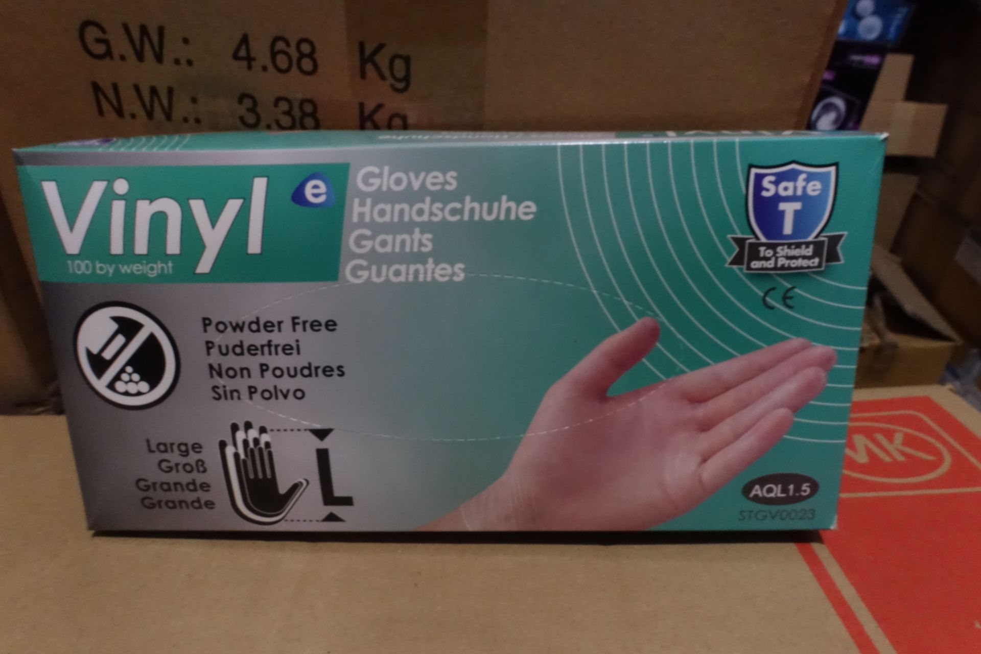 40 x Pack's of Vinyl STGV0023 Powder Free Gloves Size Large 100 Gloves Per Pack