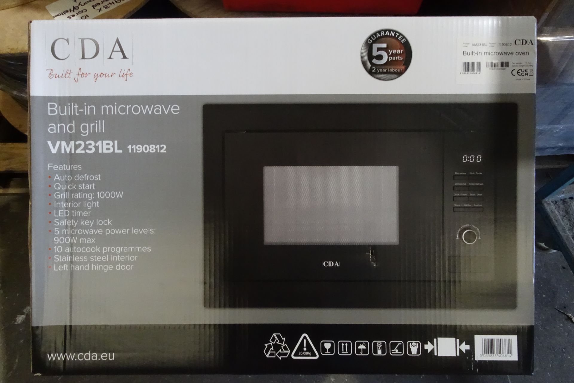 1 x CDA VM231BL Black Microwave and Grill