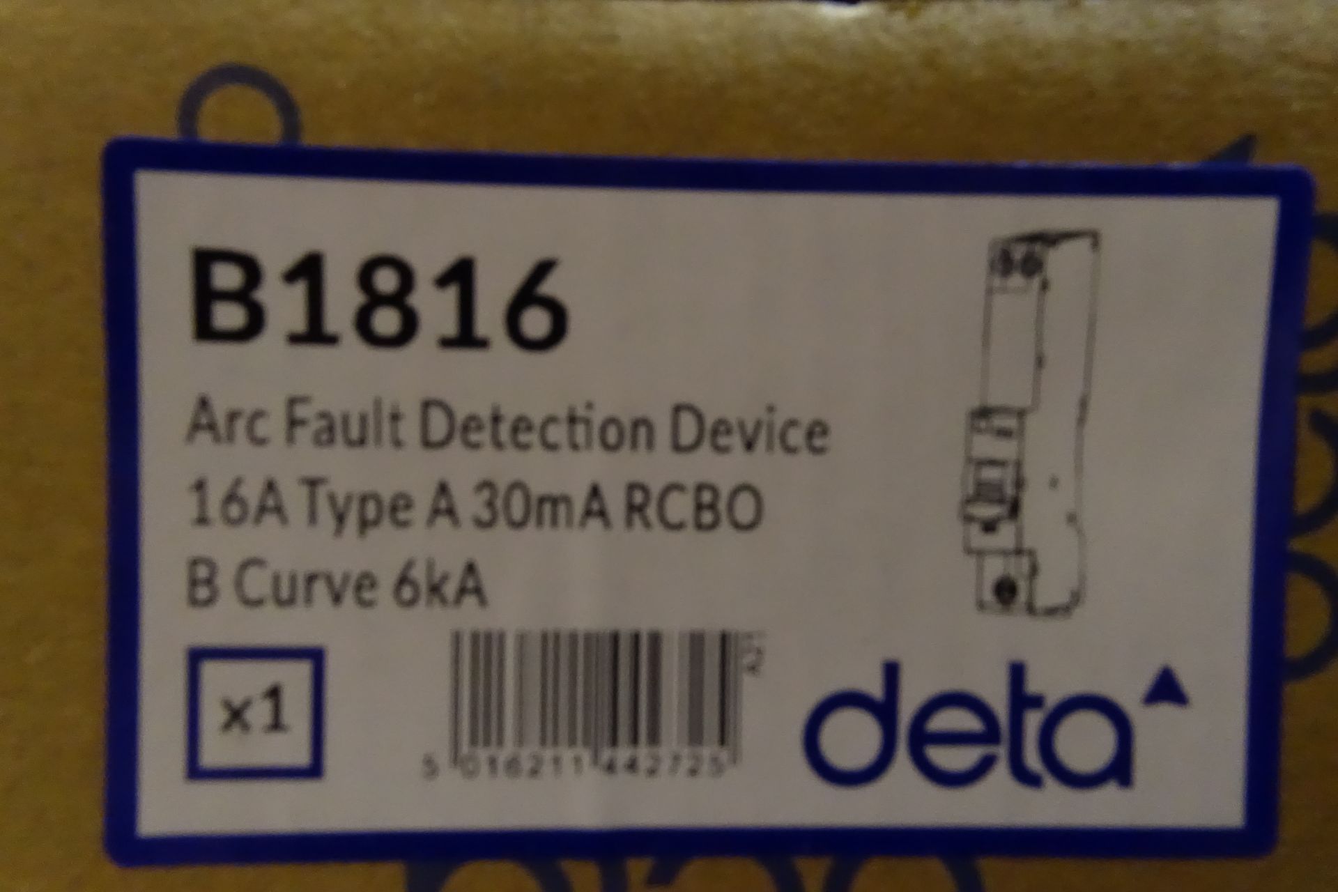 20 x DETA B1816 16Amp RCBO's Type A 30mA B Curve 6kA