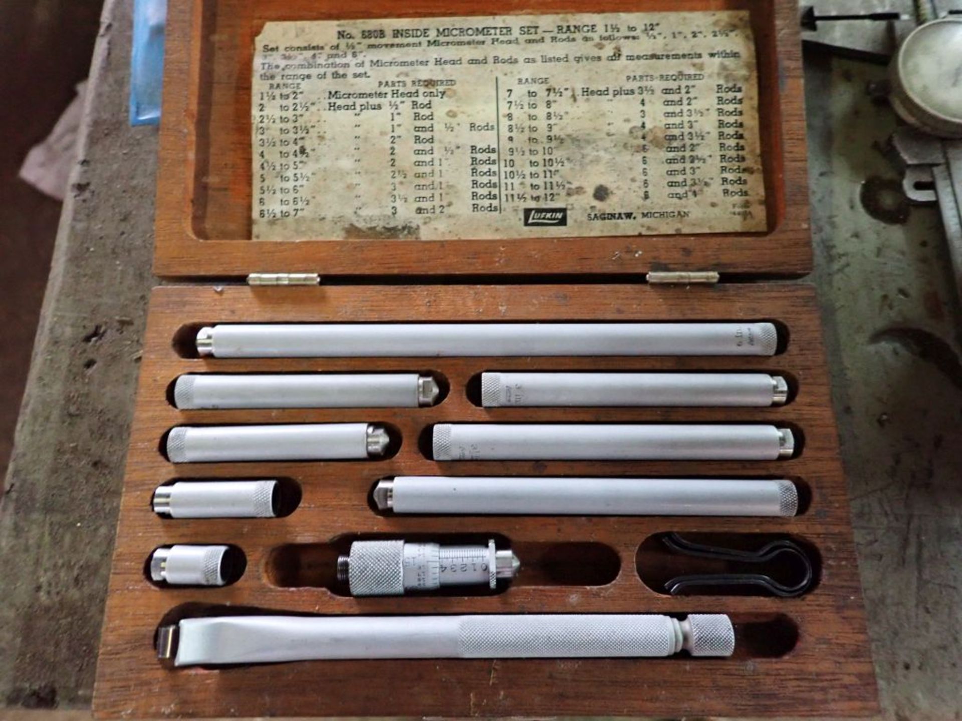 Lot of (2) Assorted Micrometers in Wooden Boxes - Image 5 of 9