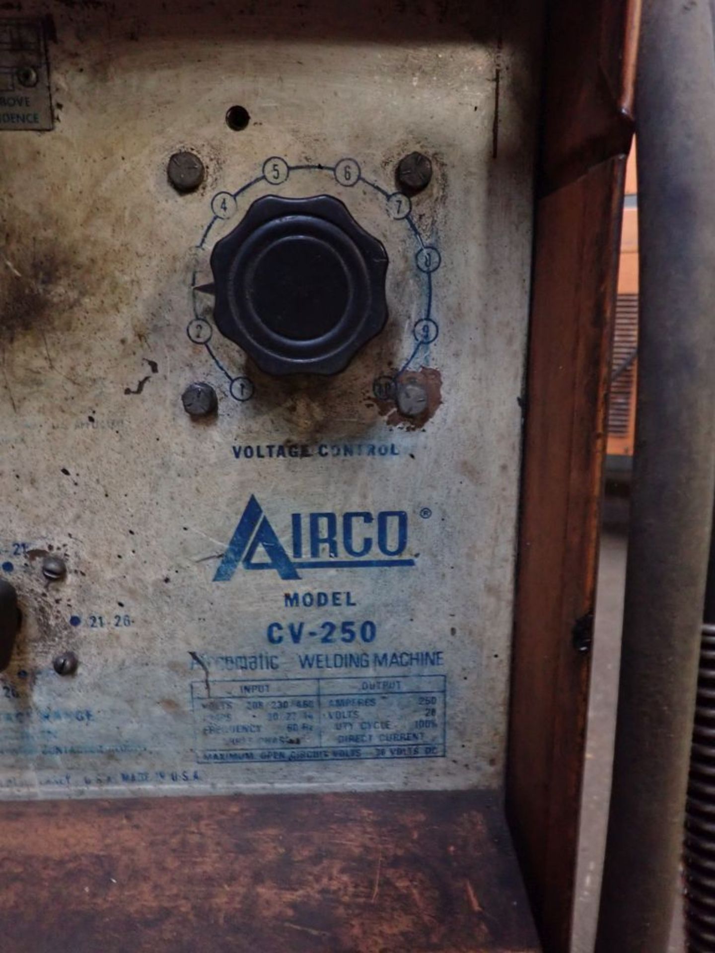 Airco CV-250 DC Rectifier Welding Machine - Image 11 of 15