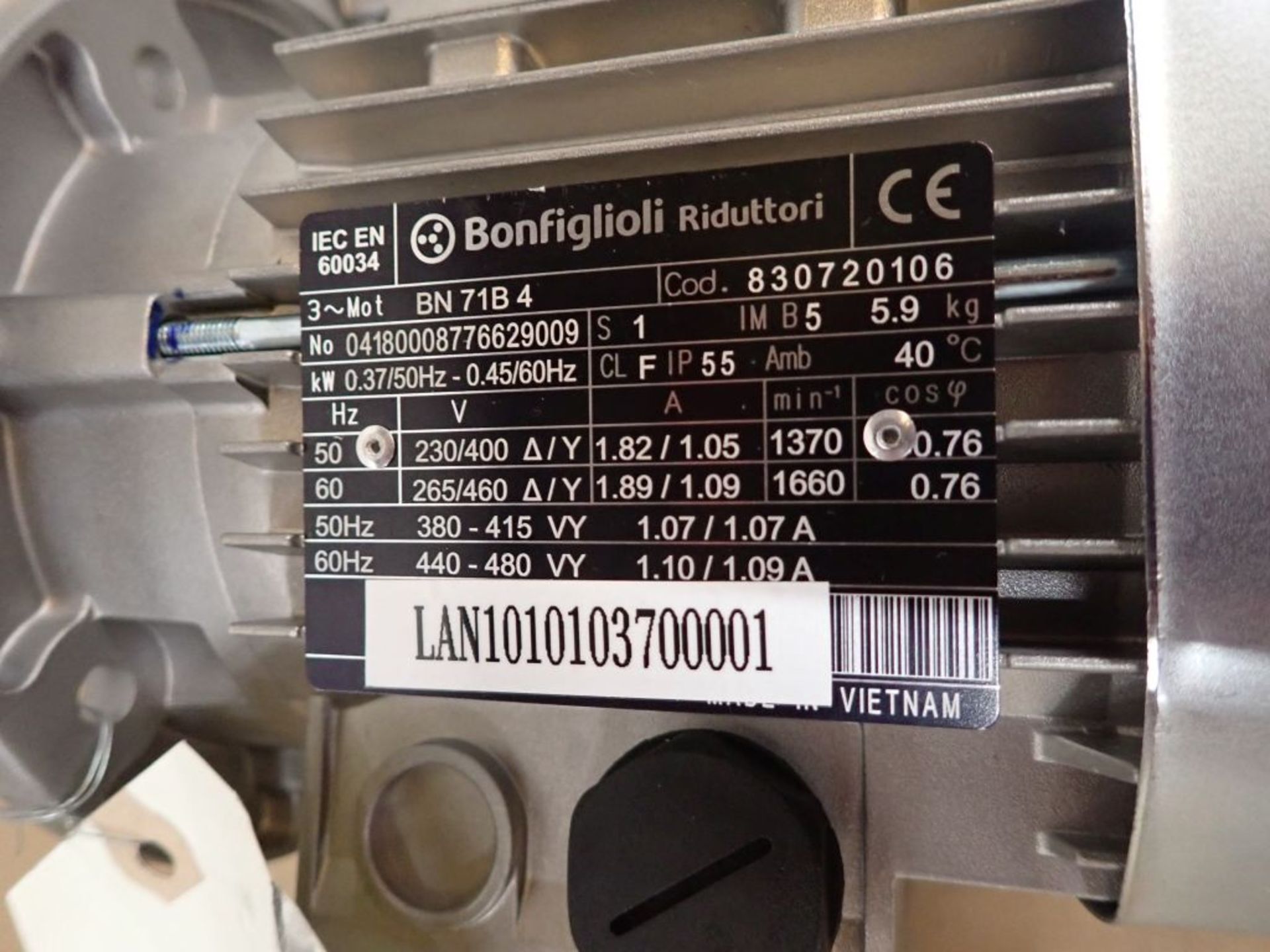 Lot of (2) Bonfiglioli Electric Motors - Image 5 of 6