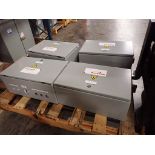 Lot of (4) Hoffman Nvent Industrial Control Panel Enclosures with Contents