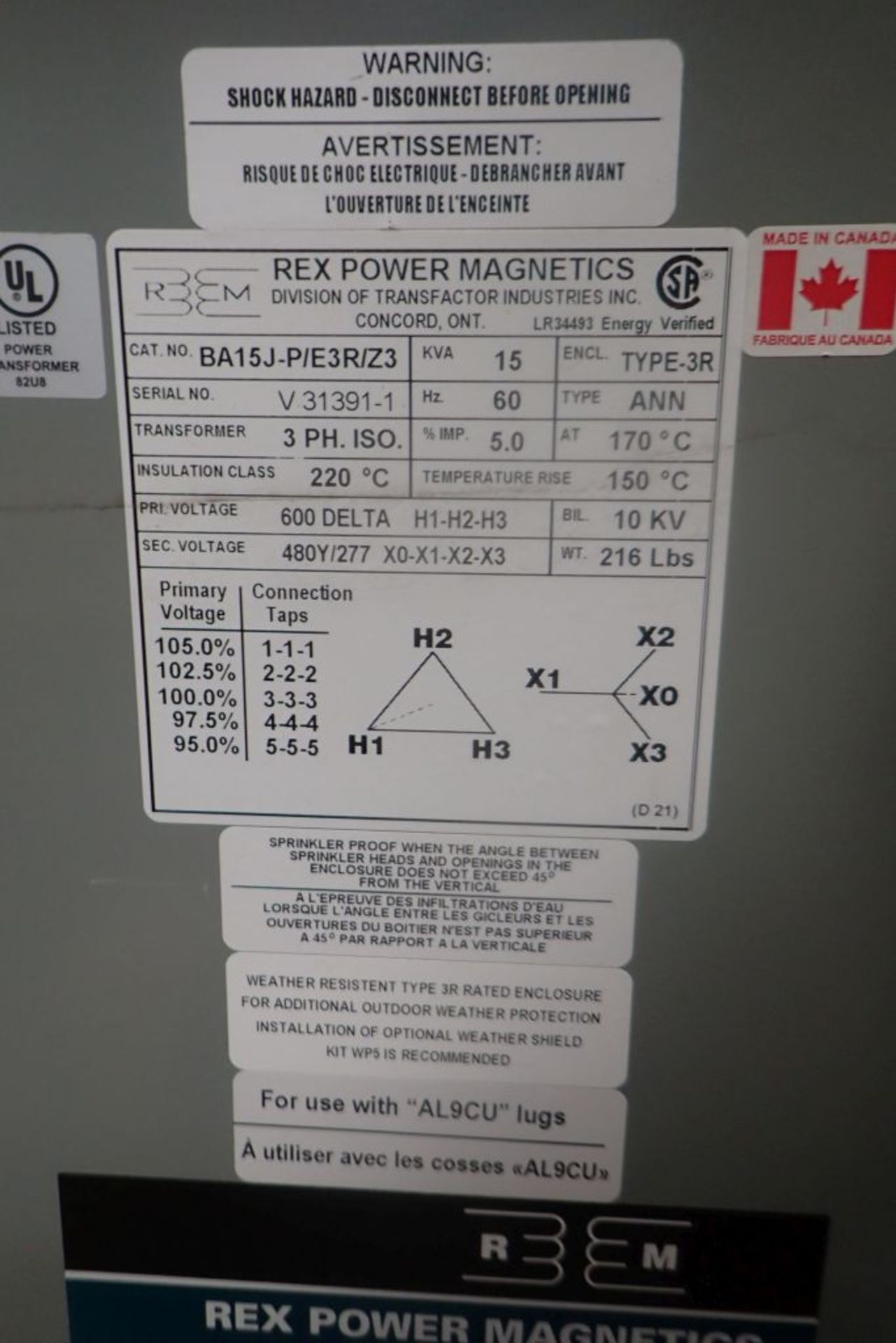 Rex Power Magnetic Isolation Transformer - Image 7 of 7