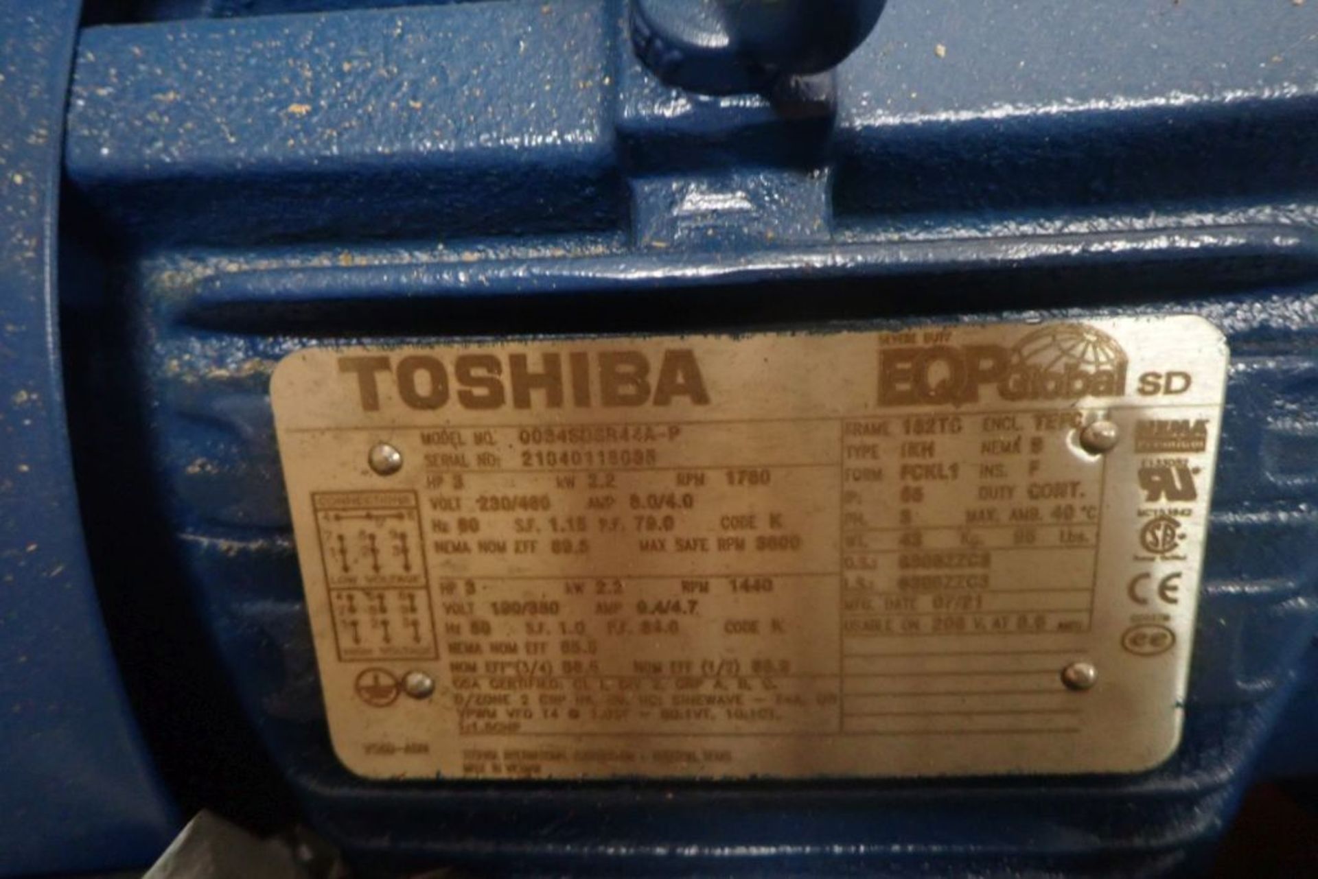 Toshiba 3 HP Gearmotor - Image 4 of 5