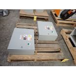 Lot of (2) Hoffman Nvent Industrial Control Panel Enclosure with Contents