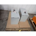 Lot of (2) Hoffman Nvent Industrial Control Panel Enclosure with Contents