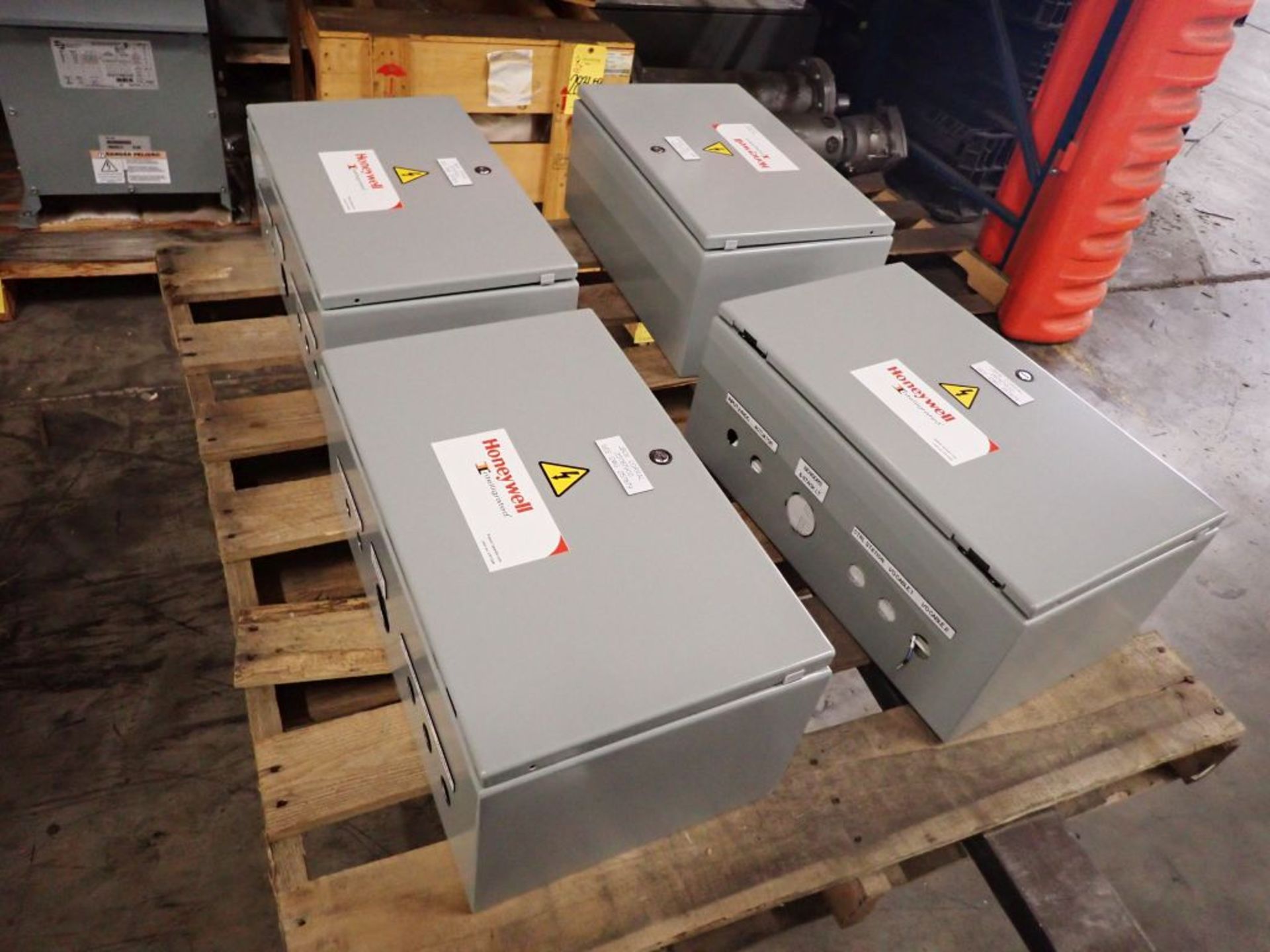 Lot of (4) Hoffman Nvent Industrial Control Panel Enclosures with Contents - Image 2 of 9