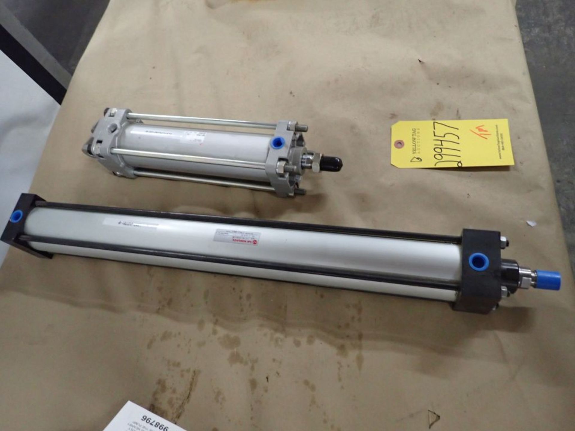 Lot of (2) Assorted Pneumatic Cylinders