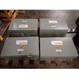 Lot of (4) Hoffman Nvent Industrial Control Panel Enclosures with Contents