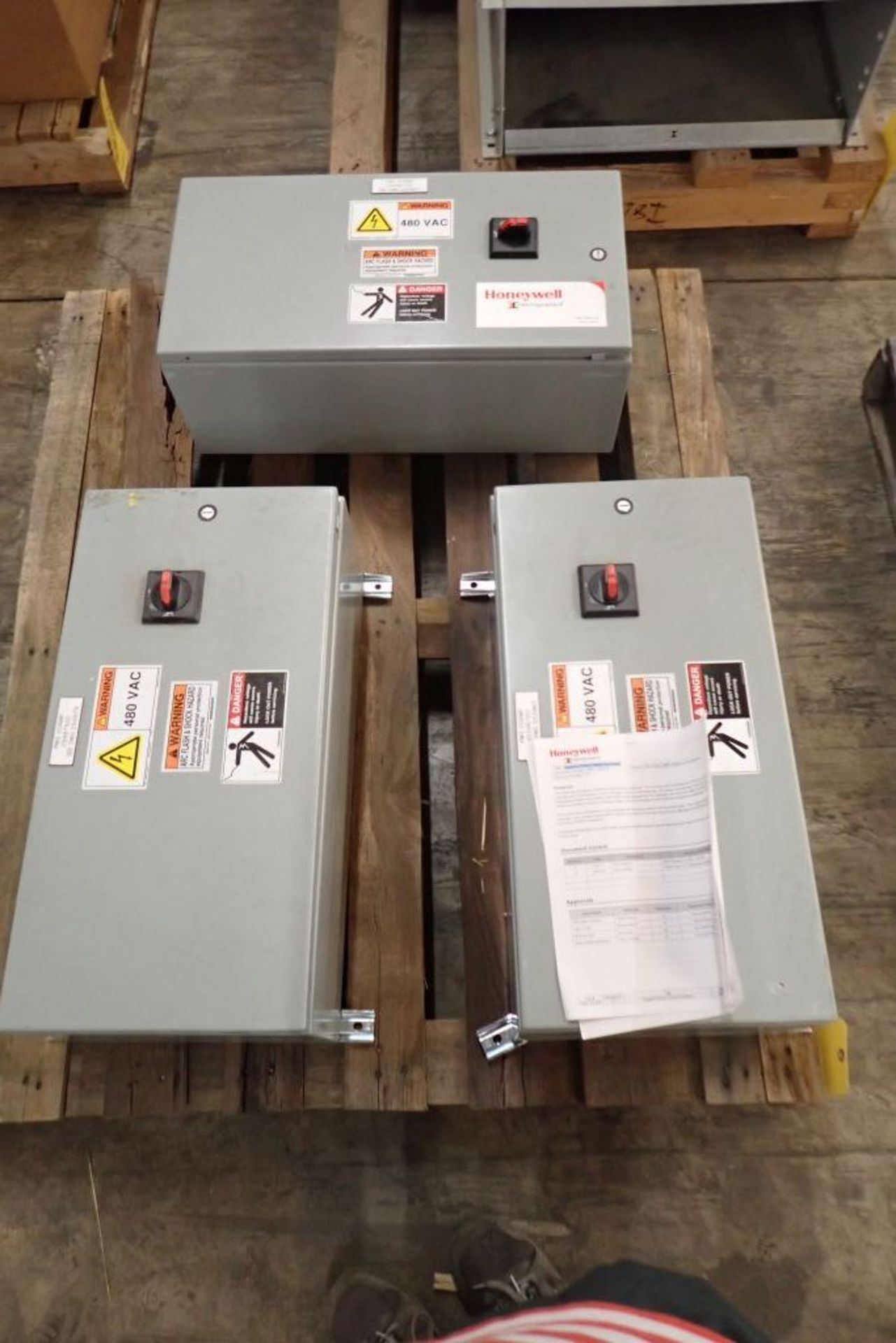 Lot of (3) Hoffman Nvent Industrial Control Panel Enclosures with Contents - Image 2 of 23