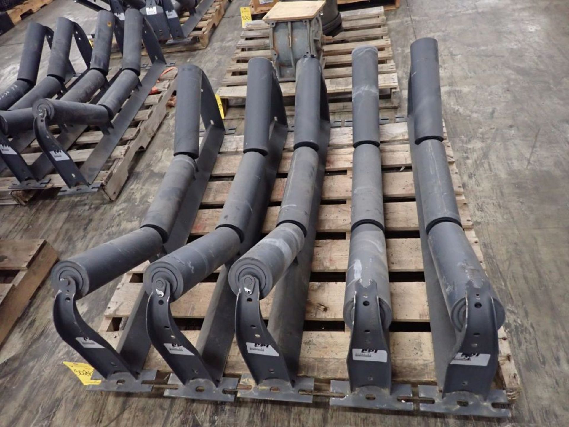 Lot of (5) Precision Pulley Idler Trougher Conveyor Idler Rollers - Image 3 of 10