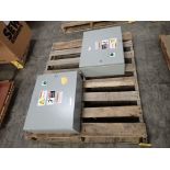 Lot of (2) Hoffman Nvent Industrial Control Panel Enclosures with Contents