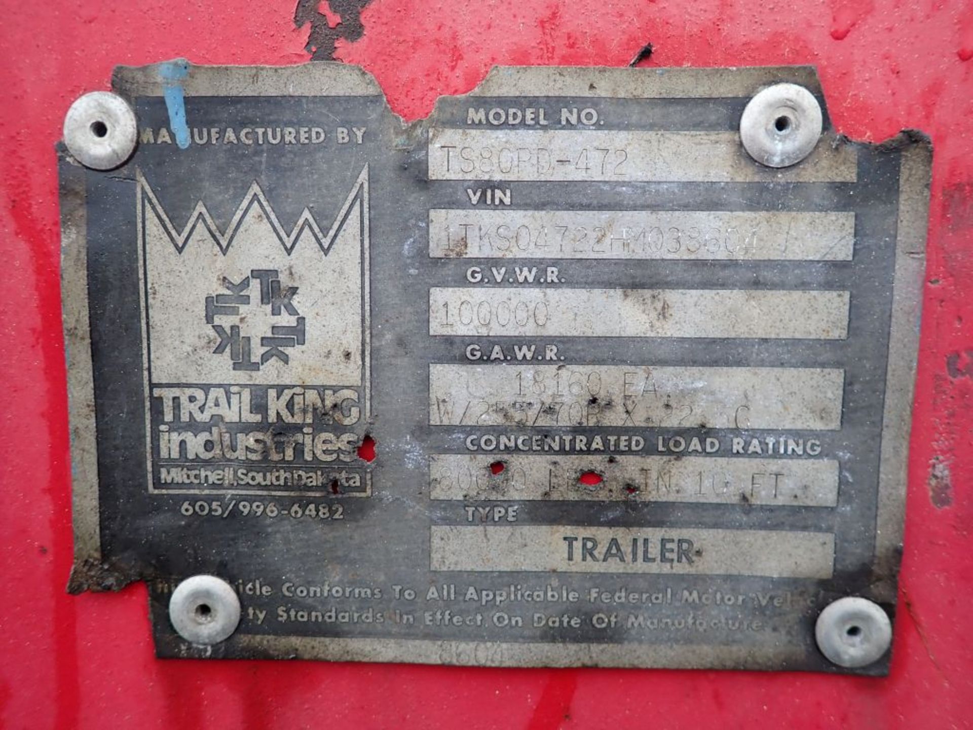 1987 Trailking 47' Low Boy Trailer - Located in Spartanburg, SC - Image 11 of 11