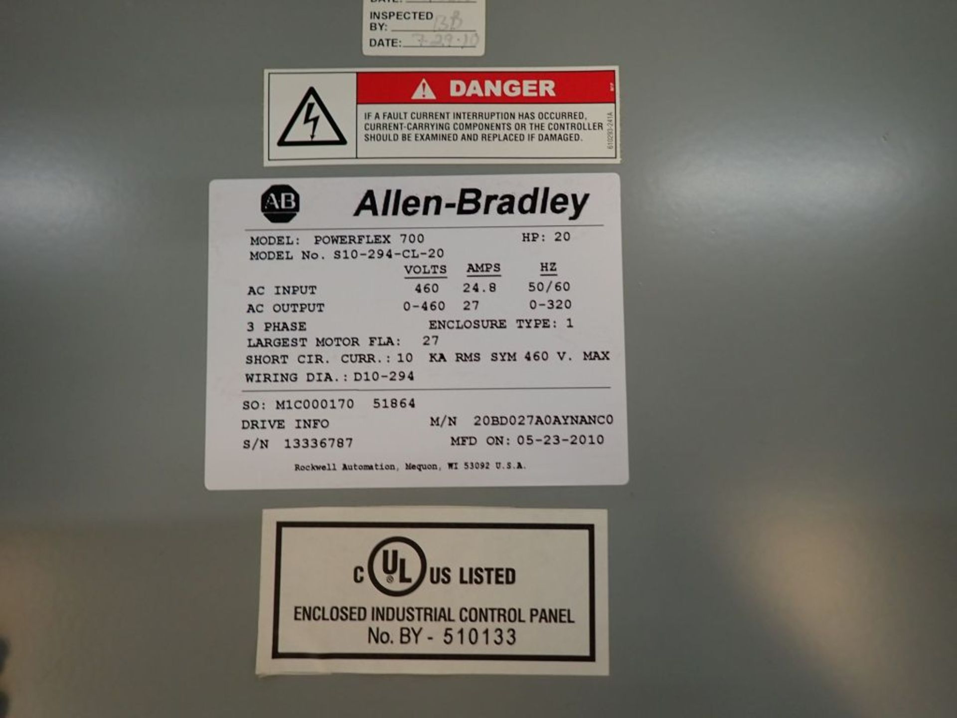 Allen-Bradley Powerflex 700 Drive Panel - Image 5 of 13