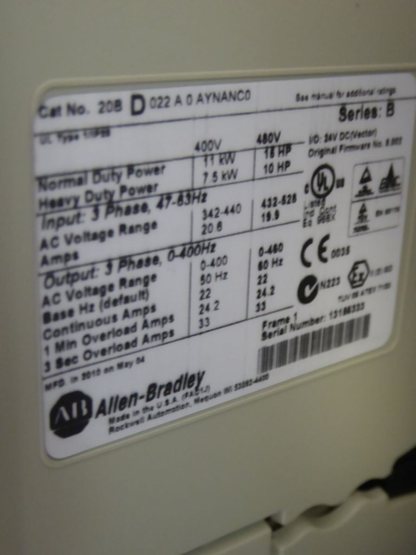 Control Panel with (2) Allen Bradley Powerflex 700 Drives - Bild 11 aus 12