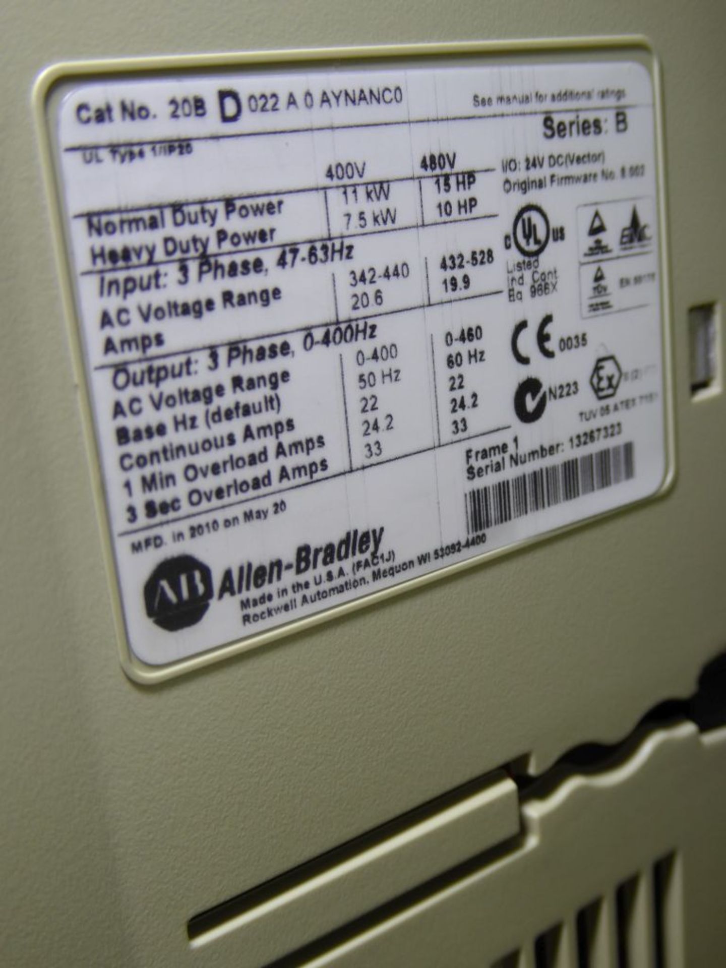 Control Panel with (2) Allen Bradley Powerflex 700 Drives - Image 10 of 11