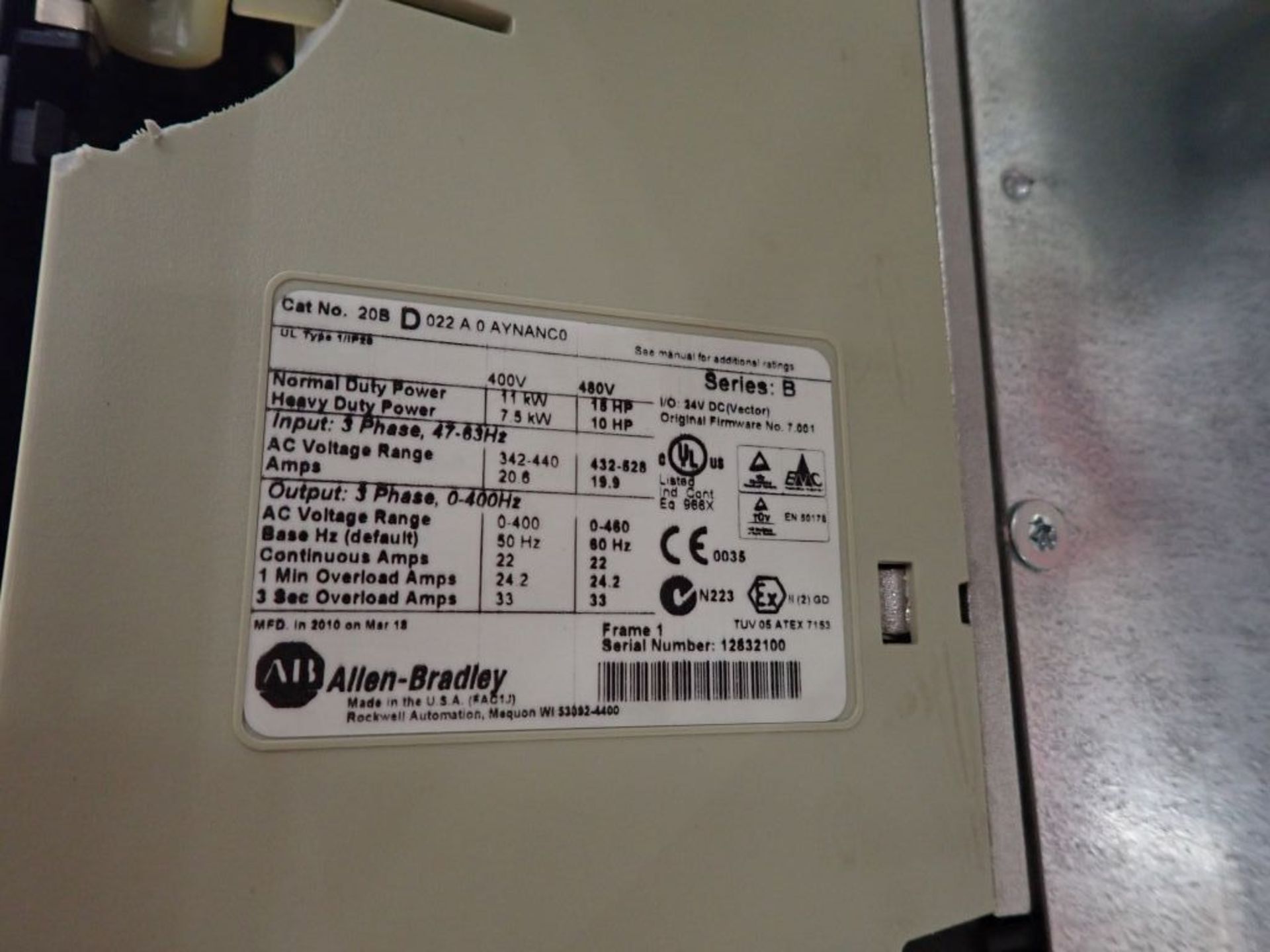 Allen-Bradley Powerflex 700 Drive Panel - Image 11 of 13