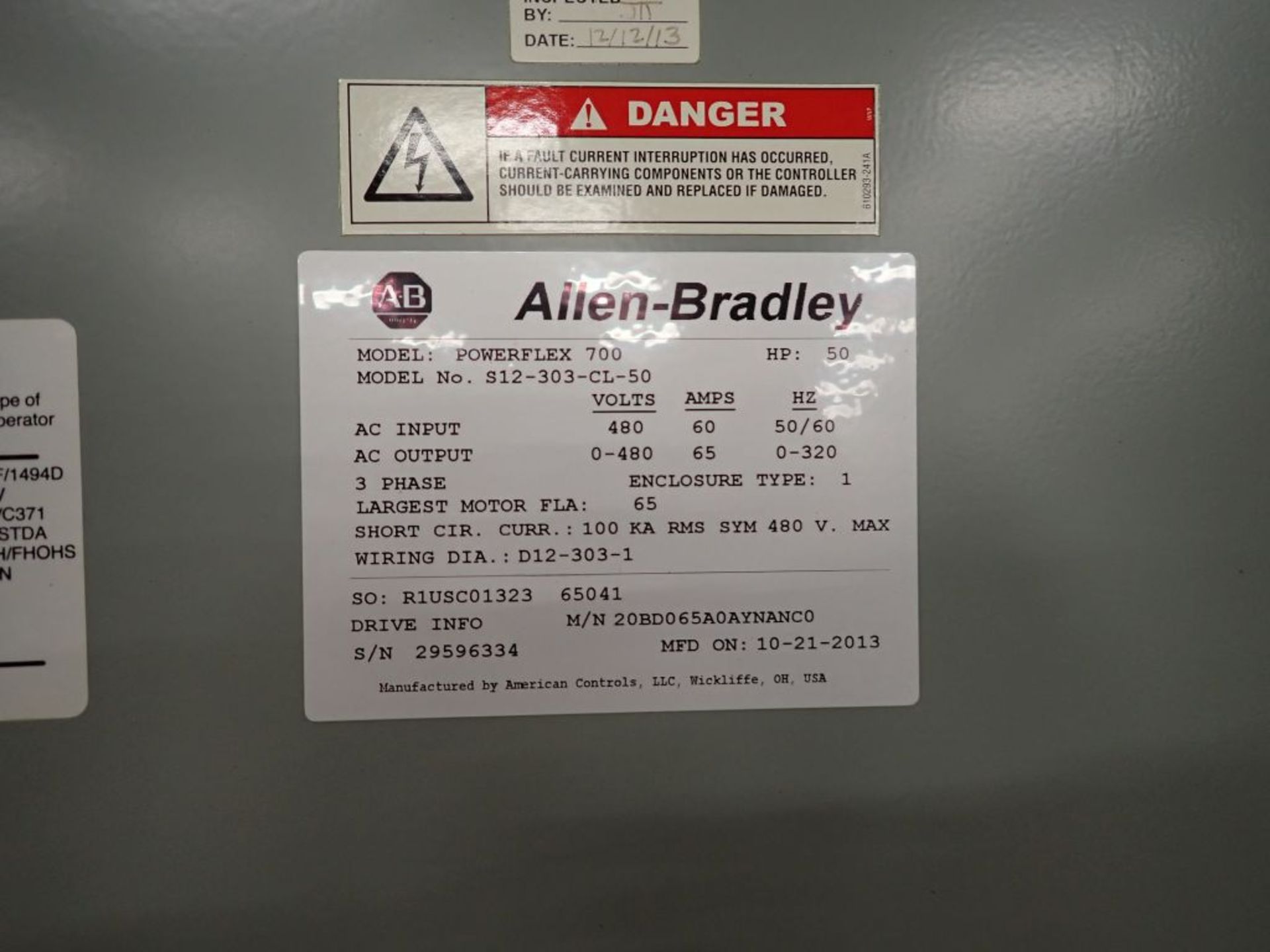 Allen Bradley Powerflex 700 Drive Panel - Image 18 of 29