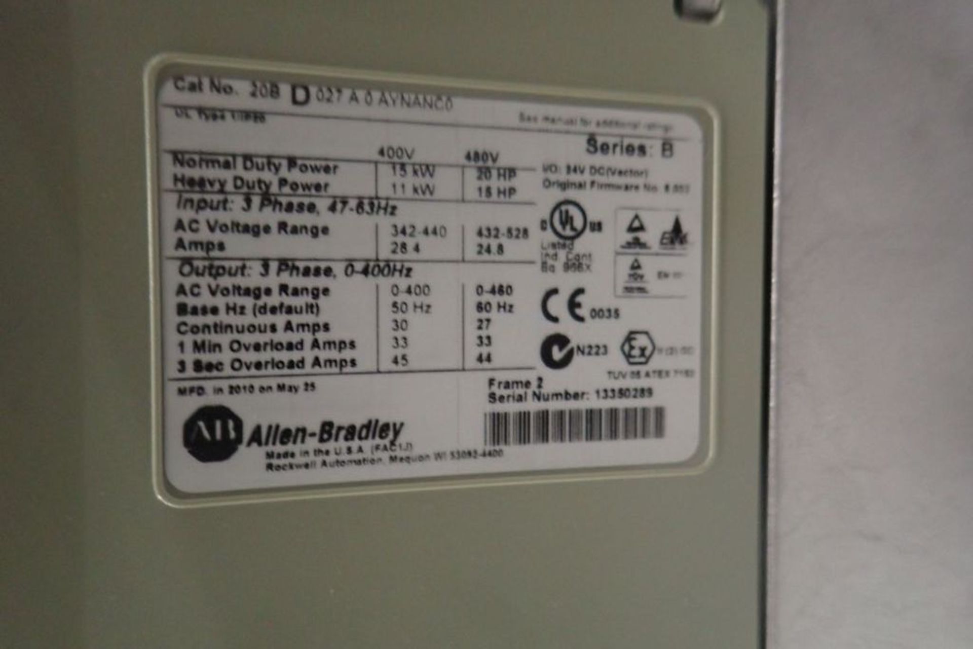 Allen-Bradley Powerflex 700 Drive Panel - Image 11 of 14