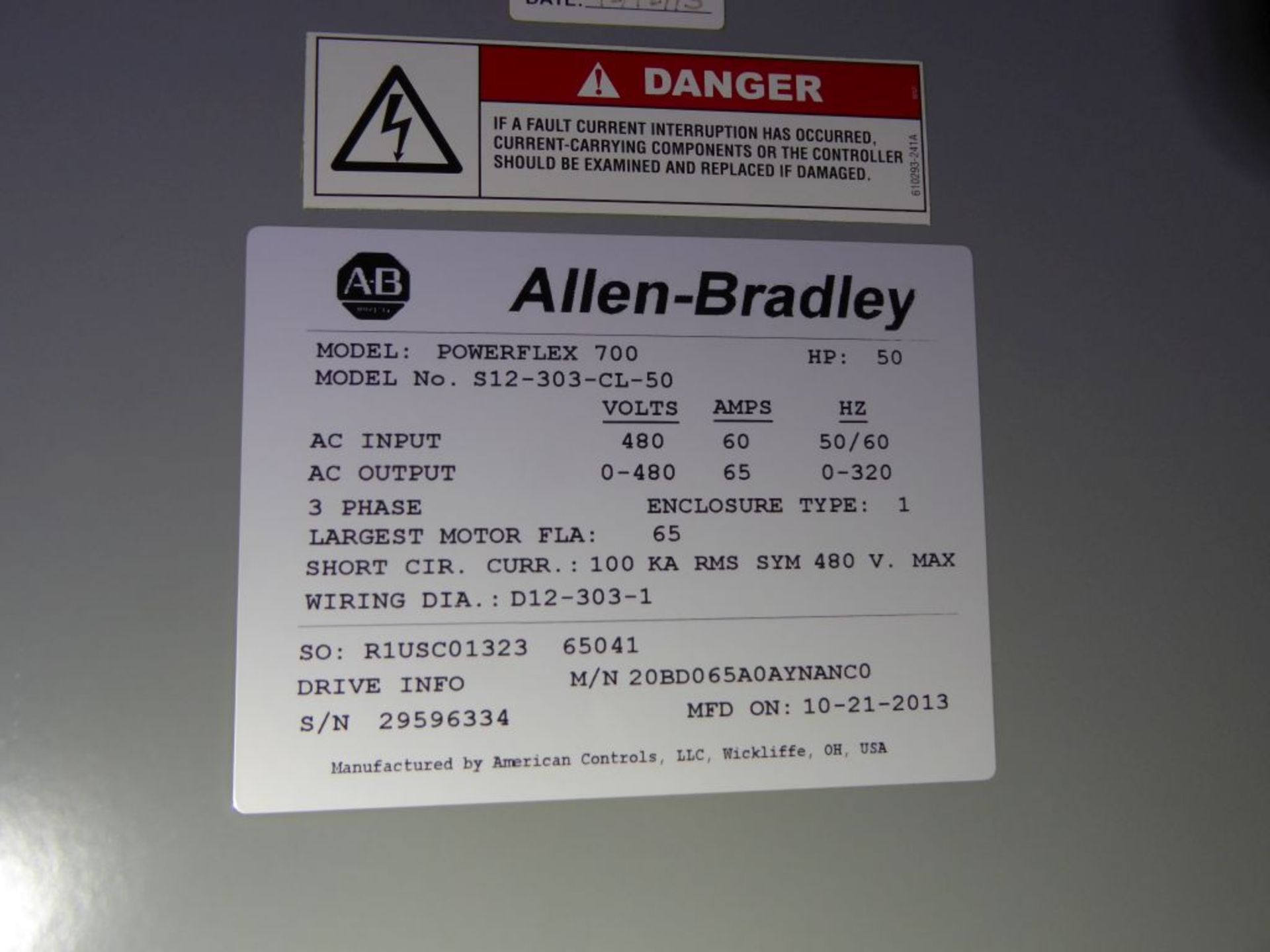 Allen Bradley Powerflex 700 Drive Panel - Image 3 of 29