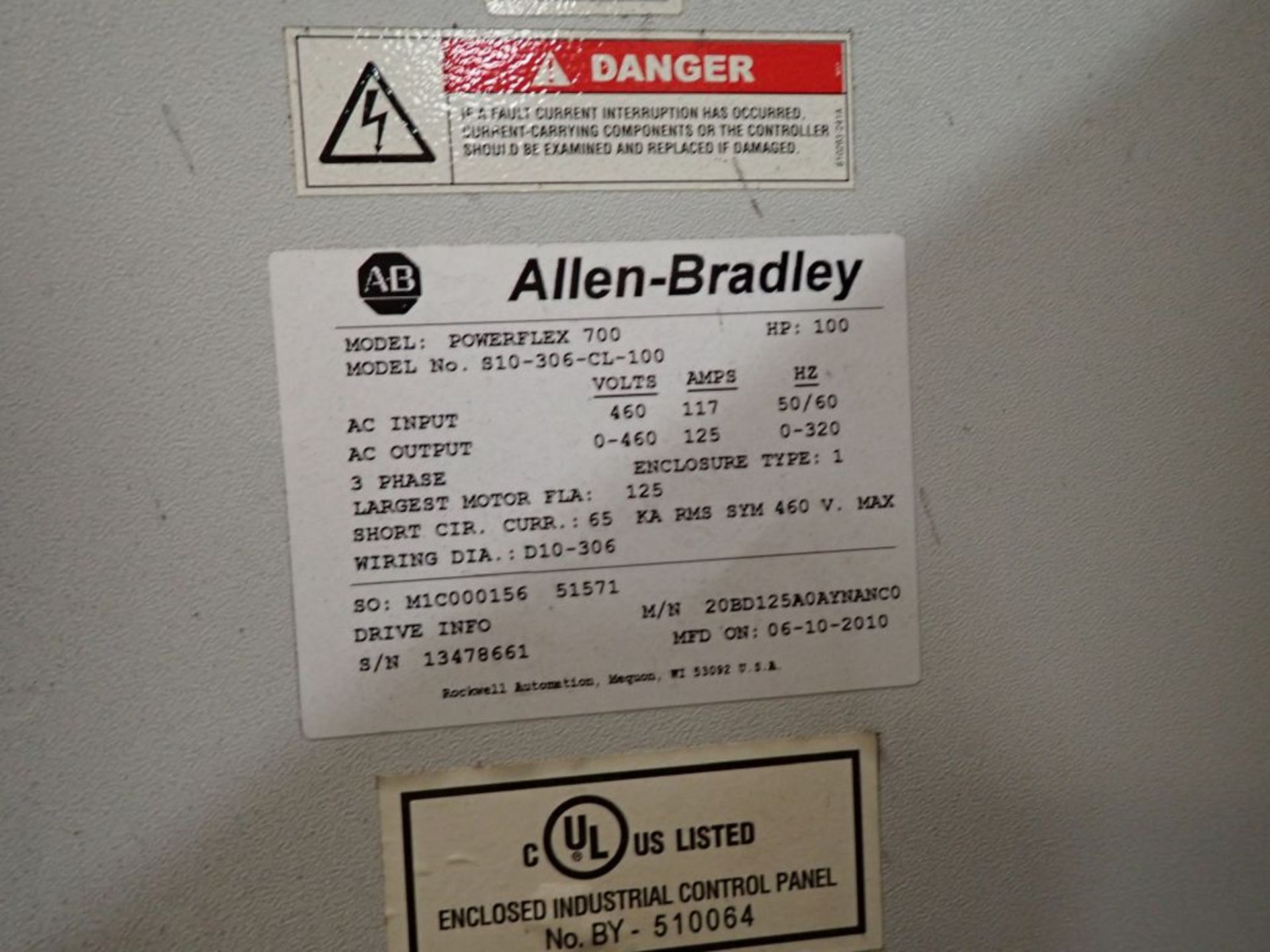 Allen-Bradley Powerflex 700 Drive Panel - Image 7 of 15